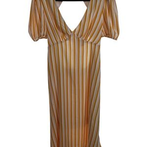 Striped Yellow and White Dress